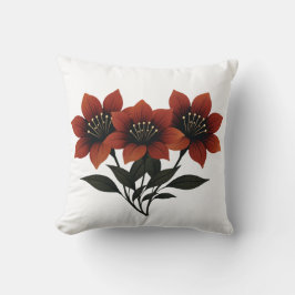 Almofada Scarlet Blooms Negros