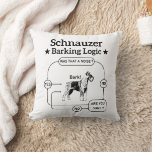 Almofada Schnauzer Barking Logic Cão Legal Pet Lover Sarcas