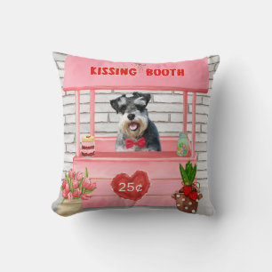 Almofada Schnauzer Dia de os namorados Cachorro Beijando Bo