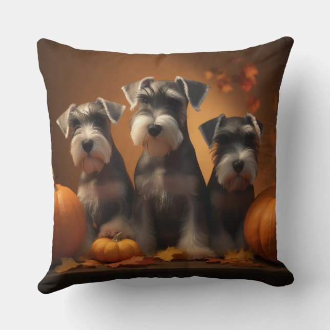 Almofada Schnauzer Puppy Autumn Delight Pumpkin (Verso)