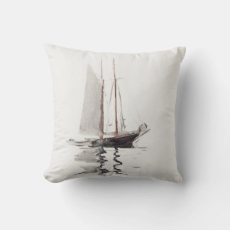 Almofada Schooner com duas pernas, com Dory, por Winslow Ho