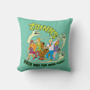 Almofada Scooby-Doo Zoinks Qual o caminho para mais doces?