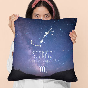 Almofada Scorpio Constelação Zodiac Personalizada