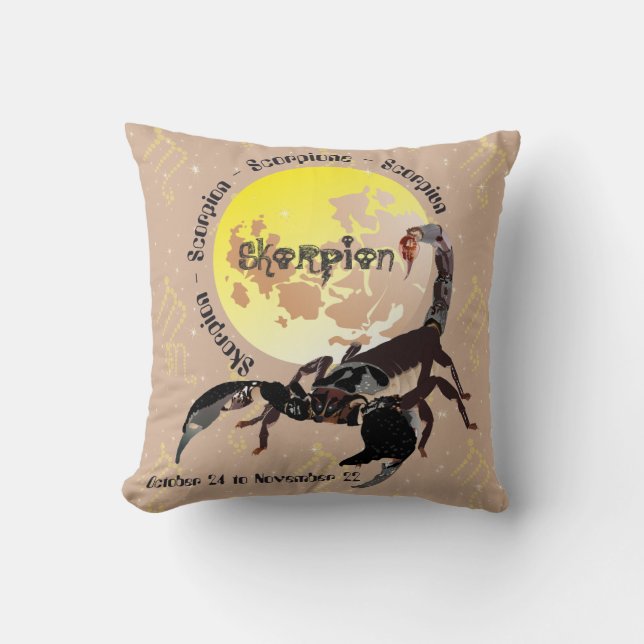 Almofada Scorpio October 24 to novembros de 22 Pillow (Frente)
