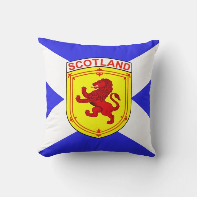 Almofada Scotland, leão desenfreado, bandeira antiga de (Frente)