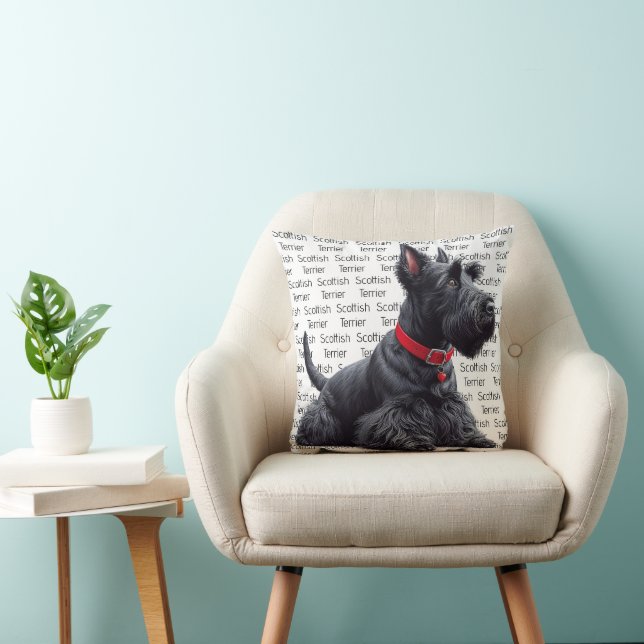 Almofada Scottish Terrier in (Cadeira)