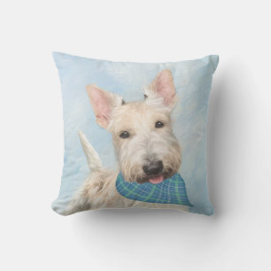 Almofada Scottish Terrier Wheaten Dog Painting