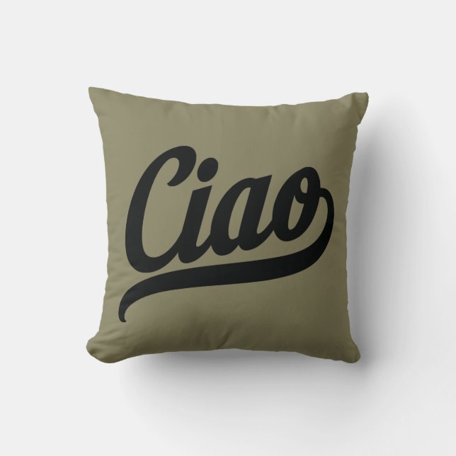 Almofada Script Ciao (Preto) (Frente)