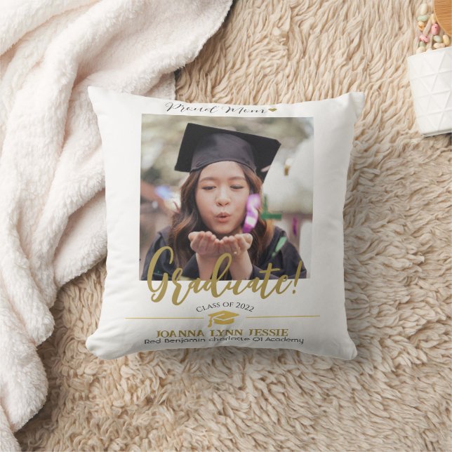 Almofada Script de Obrigados de Boné ouro para gradação ele (Cobertor)