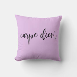 Almofada Script Elegante de Diem de Carpe Rosa-lavanda