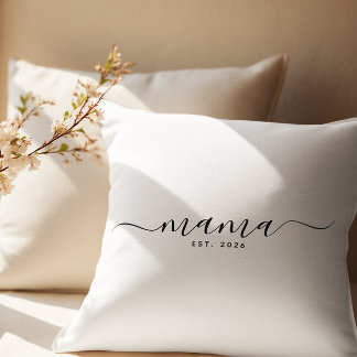 Almofada Script Mama Est Year Mother's Day Gift