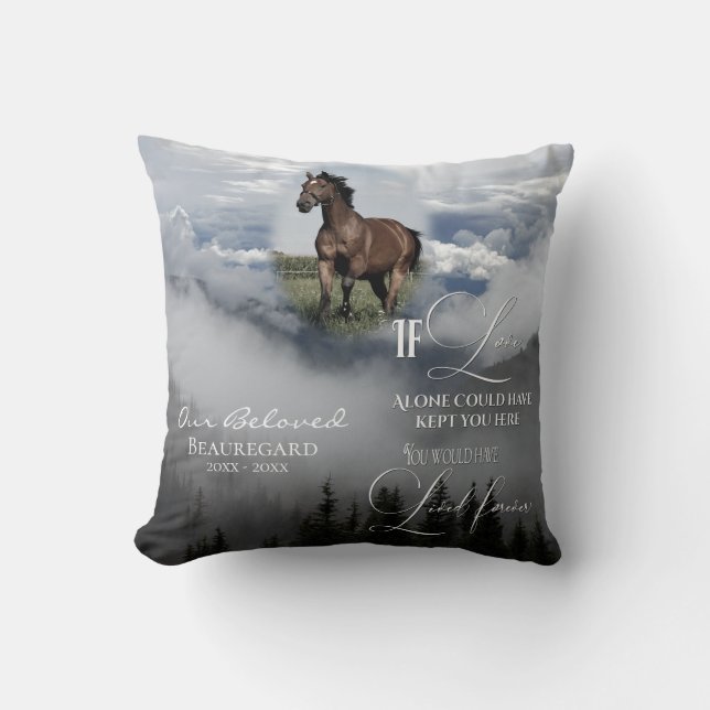 Almofada Se Amor Sozinho Árvores Foggy Memorial FOTO Prayer (Frente)