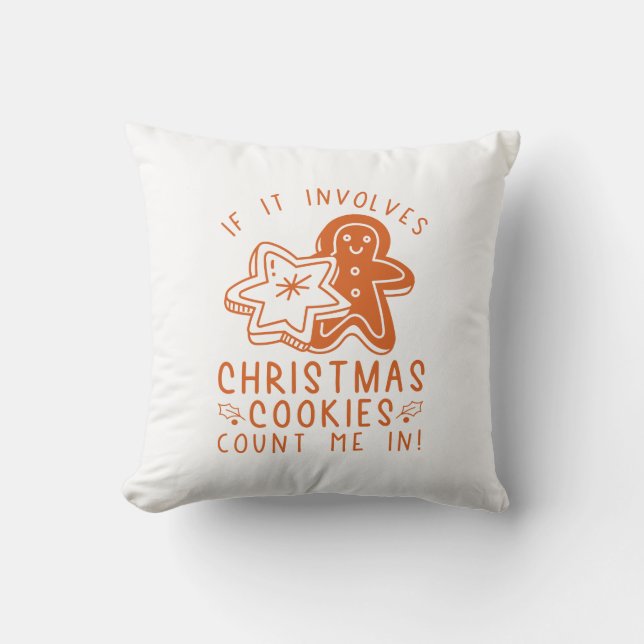 Almofada Se Envolver Cookies De Natal Conte-Me Em (Frente)