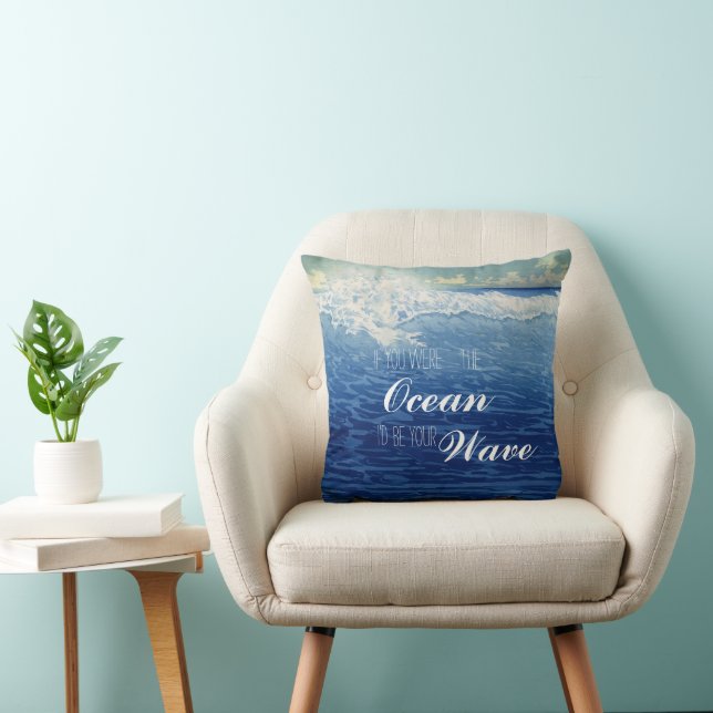 Almofada Se você fosse o Oceano eu seria sua onda (Cadeira)