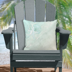 Almofada Sea Foam Beach Wedding Starfish ID837