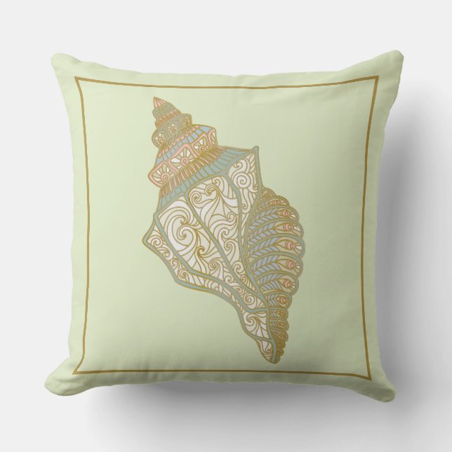 Almofada Sea Shell - Ocean Beach Shells (Frente)