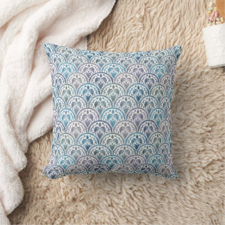Almofada Sea Turtle Scallop Pattern Throw Pillow