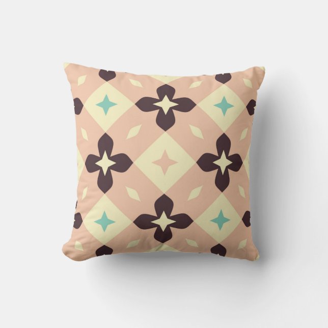 Almofada Seamless geometric floral  pattern (Frente)