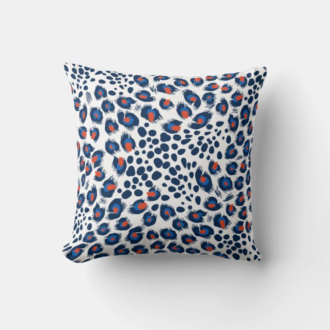 Almofada Seamless leopard skin pattern. Vintage.  (Frente)