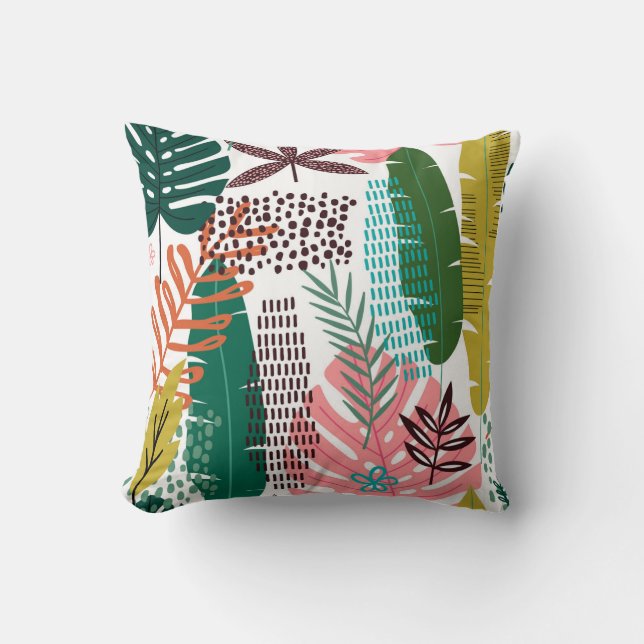 Almofada Seamless pattern tropical background with Monstera (Frente)