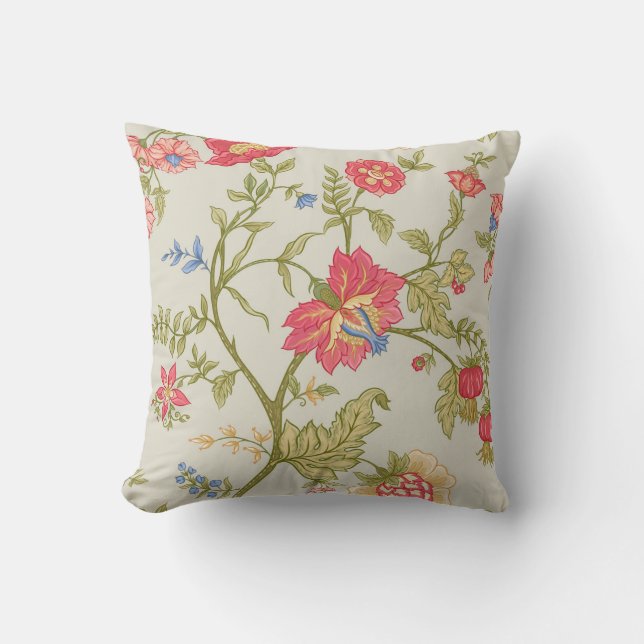 Almofada Seamless pattern with stylized ornamental flowers  (Frente)