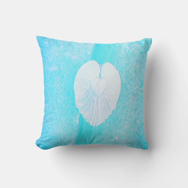 Almofada Seashell Heart Angel Wings- Caribe Sky (Frente)