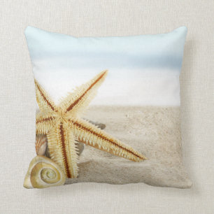 Almofada Seashells da estrela do mar do Sandy Beach