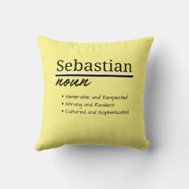 Almofada Sebastian, Boy Personalised Name Definition