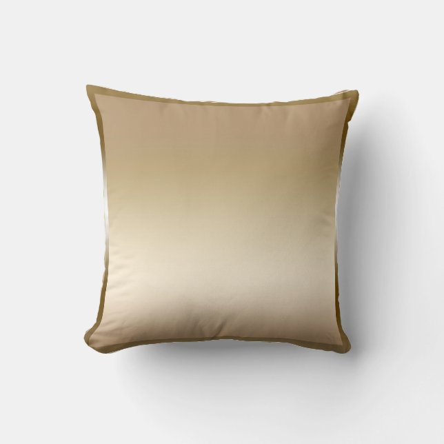 Almofada Seda Sateen Dourada Brilho Glamour Moderno (Frente)