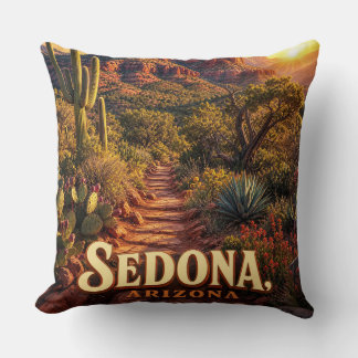 Almofada Sedona Arizona Pôr do Sol Rocha Vermelha Deserto V