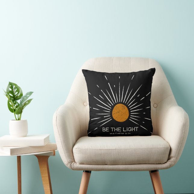 Almofada Seja a Luz Mathew 5 14 Sunburst (Cadeira)