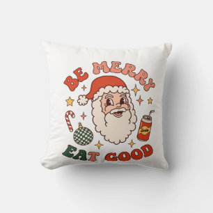 Almofada Seja Alegre Coma Bom Natal Papai Noel Refrigerante