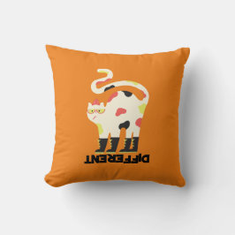 Almofada Seja diferente, design de gato engraçado