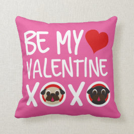 Almofada Seja meu rosa do travesseiro do Pug dos namorados