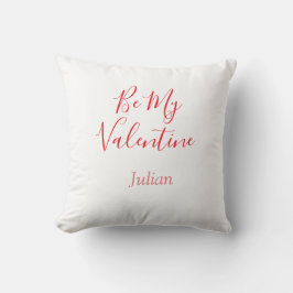 Almofada Seja meu valentine nome vermelho elegante casal 