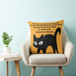 Almofada Seja um gato preto forte e corajoso