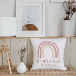 Almofada Seja-Você-Belo Travesseiro decorativo Arco-Íris