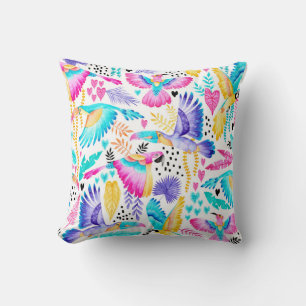 Almofada Selva de Turim Tropical Watercolor