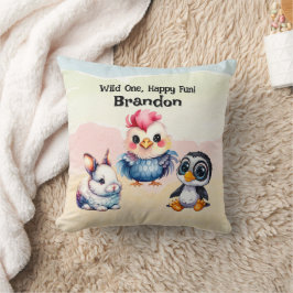 Almofada Selvagem De Animais De Floresta Brincadeiras