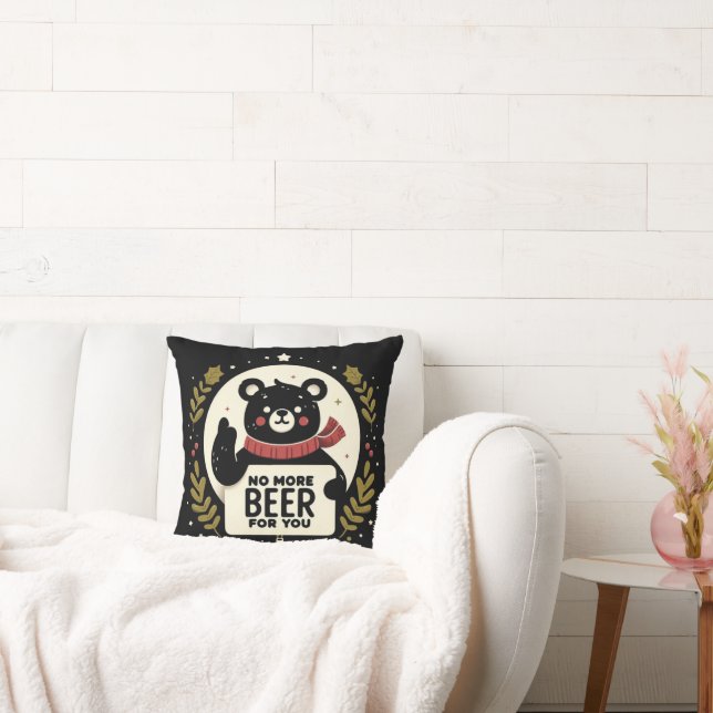 Almofada Sem cerveja para você Bear de Natal (Sofá)