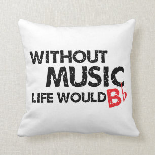 Almofada Sem música, a vida B liso