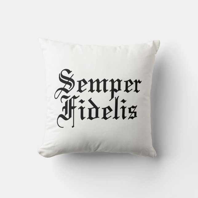 Almofada Semper Fidelis - Frase Latina (Frente)