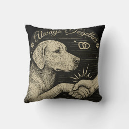 Almofada Sempre Juntos" Amizade de Cães Vintage