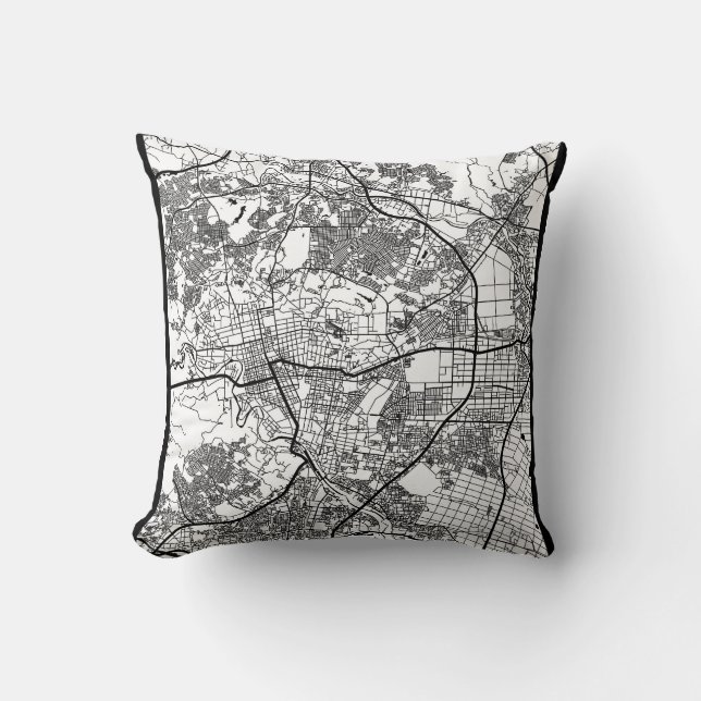 Almofada Sendai Japan City Map (Frente)