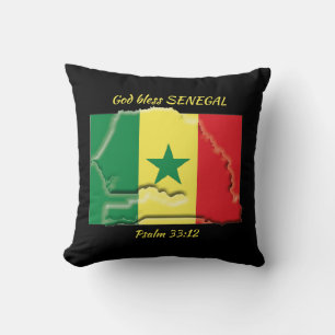 Almofada SENEGAL FLAG MP Patriótico - Escritura NEGRA Perso