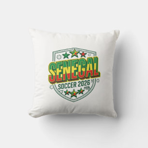 Almofada Senegal Futebol 2026 Futebol Negrito Tipografia Pa