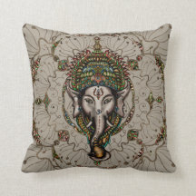 Senhor Ganesha - cor em canvas