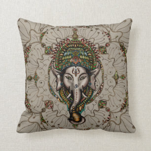 Almofada Senhor Ganesha - cor em canvas