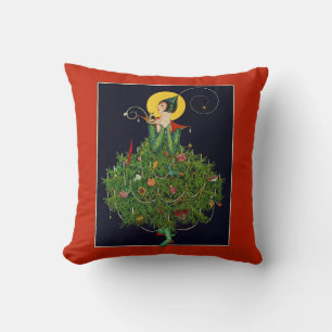 ALMOFADA SENHORA COM NATAL PRESTA A FASHION DE BELEZA ART D