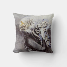 Almofada Senhora com um gato de Cinza (por Giovanni Boldini